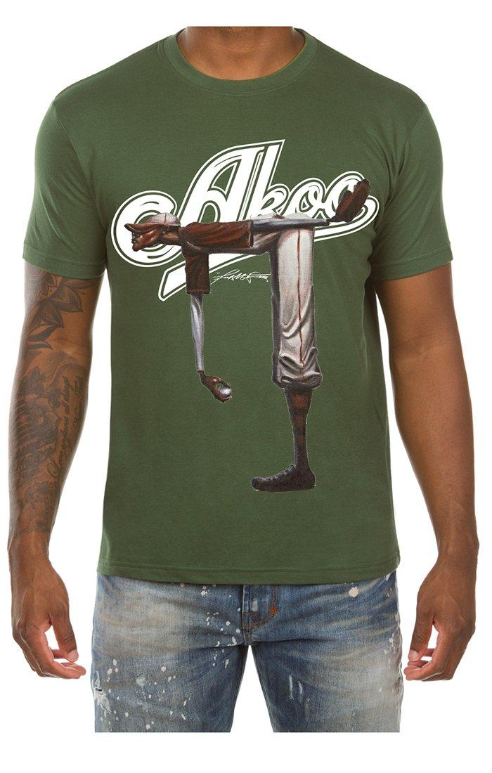 AKOO Men's No Hitter Short Sleeve Knit Tee - Green - GREEN